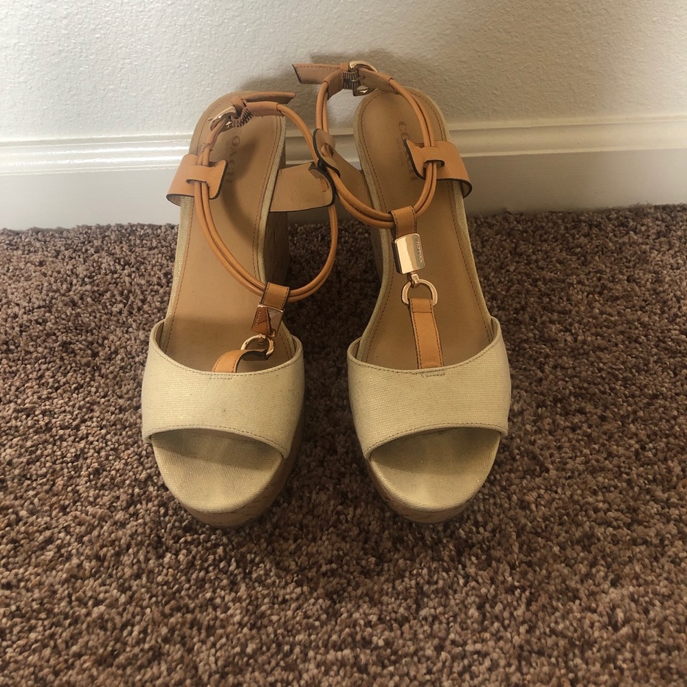 Coach wedge sandals
